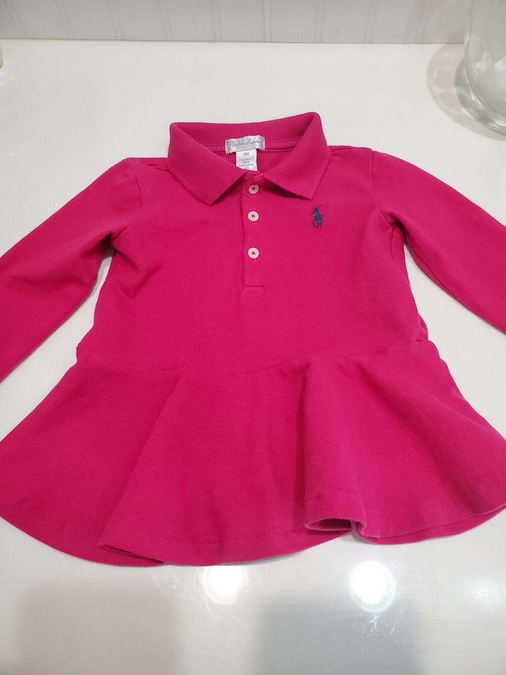 Ralph Lauren Long-Sleeve Peplum Polo size 18 Months